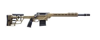 Delta 5 Pro 6.5 Creedmoor coyote tan bolt action rifle.